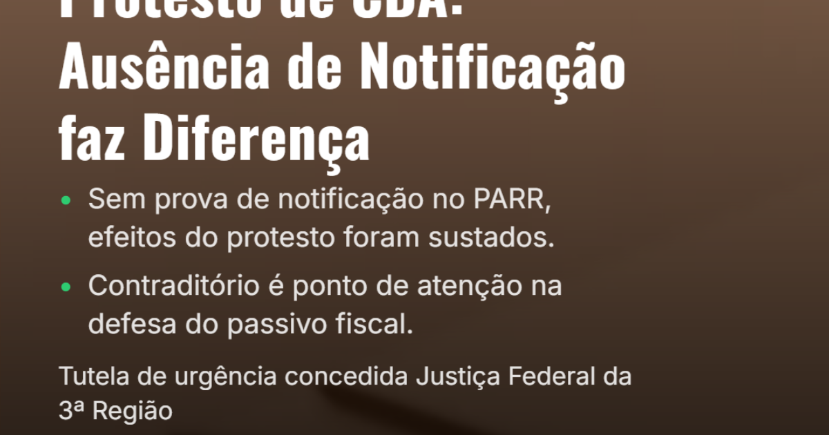 Capa: Protesto de CDA: Ausência de Notificação faz Diferença