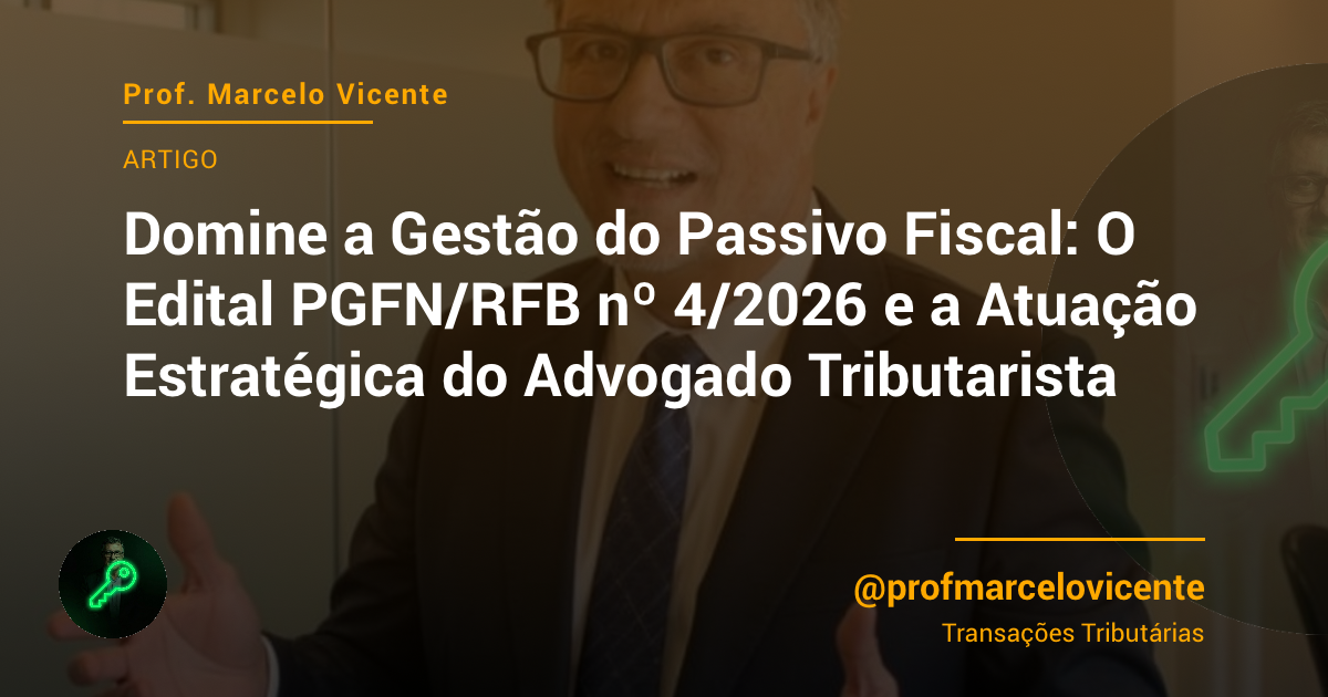 Capa: Domine a Gestão do Passivo Fiscal: O Edital PGFN/RFB nº 4/2026 e a Atuação Estratégica do Advogado Tributarista